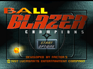 Ballblazer Champions title screen for Playstation